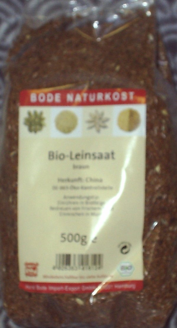 Leinsaat - Leinsamen ganz Bio 0,5 kg (3,30€/kg)